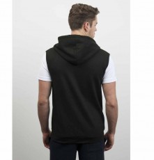 Męska rozpinana bluza z kapturem bez rękawów