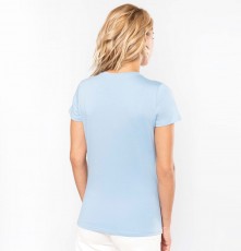 Damski dopasowany T-shirt V