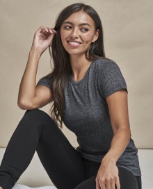 Damski melanżowy T-shirt bawełniano-poliestrowy JUST TS® Damski melanżowy T-shirt bawełniano-poliestrowy JUST TS®