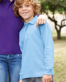 Koszulka polo z długimi rękawami FRUIT OF THE LOOM® dla dziecka Koszulka polo z długimi rękawami FRUIT OF THE LOOM® dla dziecka