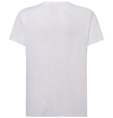 Damski T-shirt Slub V w powiększonych rozmiarach
