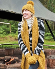 Włóczkowy szalik z warkoczami BEECHFIELD®