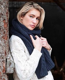 Włóczkowy szalik z warkoczami BEECHFIELD®