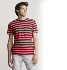 Męski lekki T-shirt w paski