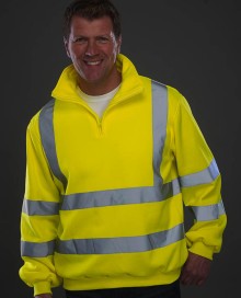 Odblaskowa bluza polarowa z krótkim zamkiem YOKO® unisex
