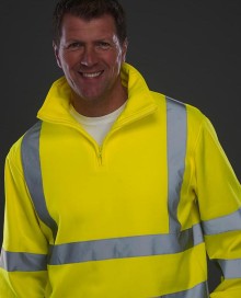 Odblaskowa bluza polarowa z krótkim zamkiem YOKO® unisex