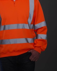 Odblaskowa bluza polarowa z krótkim zamkiem YOKO® unisex