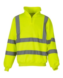 Odblaskowa bluza polarowa z krótkim zamkiem YOKO® unisex