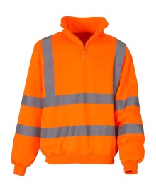Odblaskowa bluza polarowa z krótkim zamkiem YOKO® unisex