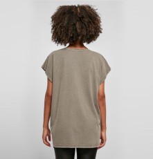 Damski swobodny sprany T-shirt