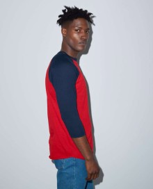 T-shirt baseball AMERICAN APPAREL® z rękawami 3/4 unisex