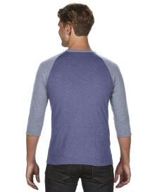 Męski T-shirt baseball ANVIL® Tri-Blend z rękawami 3/4
