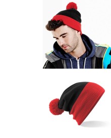 Dwukolorowa czapka z pomponem BEECHFIELD® Snowstar Dwukolorowa czapka z pomponem BEECHFIELD® Snowstar