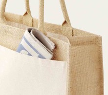 Torba z juty z bawełnianą kieszenią WESTFORD MILL® Shopper