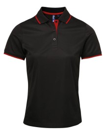 Szybkoschnące polo PREMIER® z kontrastowymi brzegami dla pani