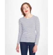 Damska koszulka w paski z długimi rękawami Damska koszulka w paski z długimi rękawami