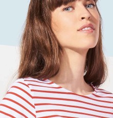 Damska koszulka w paski z długimi rękawami Damska koszulka w paski z długimi rękawami