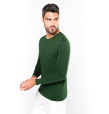 Męski dopasowany T-shirt z długimi rękawami Męski dopasowany T-shirt z długimi rękawami