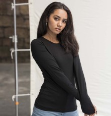 Damska koszulka Tri-Blend z długimi rękawami