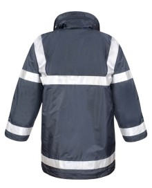 Przeciwdeszczowa długa ocieplana kurtka odblaskowa RESULT® unisex Przeciwdeszczowa długa ocieplana kurtka odblaskowa RESULT® unisex