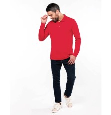 Lekka męska koszulka polo z długimi rękawami Lekka męska koszulka polo z długimi rękawami