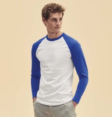 Męski T-shirt bejsbolowy Valueweight z długimi rękawami Męski T-shirt bejsbolowy Valueweight z długimi rękawami