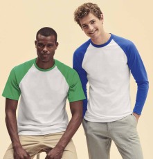 Męski T-shirt bejsbolowy Valueweight z długimi rękawami Męski T-shirt bejsbolowy Valueweight z długimi rękawami