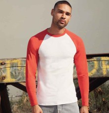 Męski T-shirt bejsbolowy Valueweight z długimi rękawami Męski T-shirt bejsbolowy Valueweight z długimi rękawami
