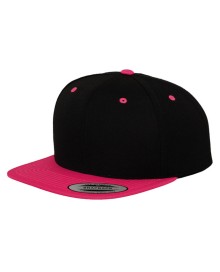 Klasyczna czapka z płaskim kontrastowym daszkiem FLEXFIT® Premium Snapback