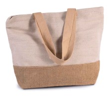 Bawełniana torba z podstawą z rustykalnej juty KIMOOD®