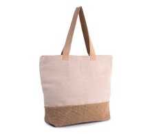 Bawełniana torba z podstawą z rustykalnej juty KIMOOD®