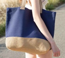 Bawełniana torba z podstawą z rustykalnej juty KIMOOD®