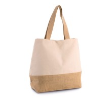 Bawełniana torba na zakupy z podstawą z juty KIMOOD® Bawełniana torba na zakupy z podstawą z juty KIMOOD®