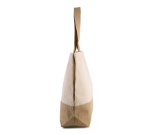 Bawełniana torba na zakupy z podstawą z juty KIMOOD® Bawełniana torba na zakupy z podstawą z juty KIMOOD®