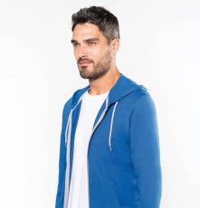 Lekka bawełniana bluza na zamek z kapturem unisex