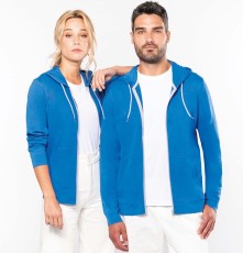 Lekka bawełniana bluza na zamek z kapturem unisex