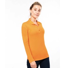 Lekka damska koszulka polo z długimi rękawami Lekka damska koszulka polo z długimi rękawami