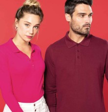 Lekka damska koszulka polo z długimi rękawami Lekka damska koszulka polo z długimi rękawami