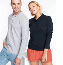 Lekka damska koszulka polo z długimi rękawami Lekka damska koszulka polo z długimi rękawami