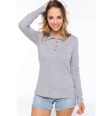 Lekka damska koszulka polo z długimi rękawami Lekka damska koszulka polo z długimi rękawami