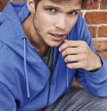 Męska organiczna rozpinana bluza z kapturem