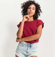 Damski top z mini rękawkami Damski top z mini rękawkami