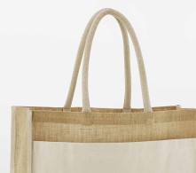 Duża torba z krochmalonej juty z kieszenią z bawełny WESTFORD MILL®