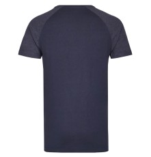 Wydłużony męski melanżowy T-shirt bejsbolowy