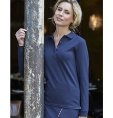 Damskie elastyczne polo z długimi rękawami Luxury Damskie elastyczne polo z długimi rękawami Luxury