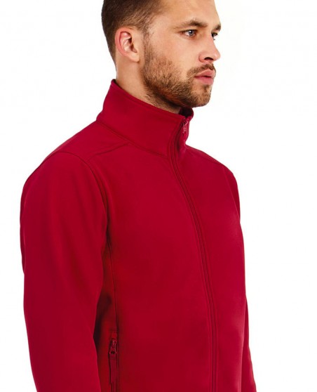 Dwuwarstwowy softshell podklejony kontrastowym polarem B&C® dla pana