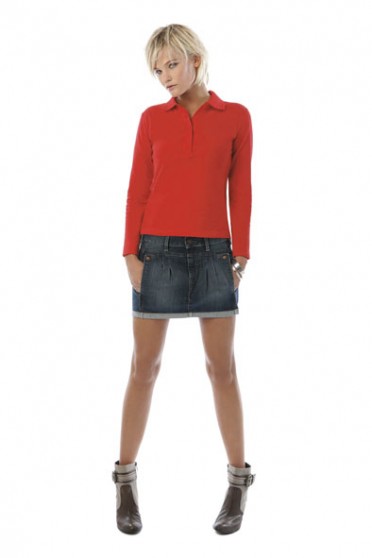 Koszulka polo z długimi rękawami B&C® Safran dla pani Koszulka polo z długimi rękawami B&C® Safran dla pani