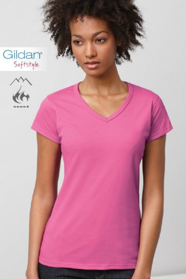 Koszulka GILDAN® Soft Style V dla pani