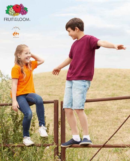 T-shirt bawełniany FRUIT OF THE LOOM® Original dla dziecka