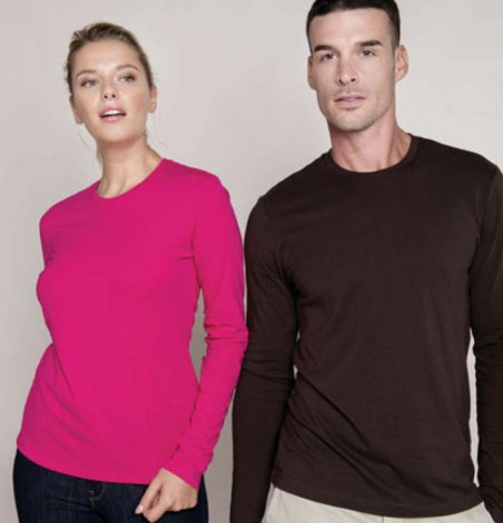 Damski dopasowany T-shirt z długimi rękawami